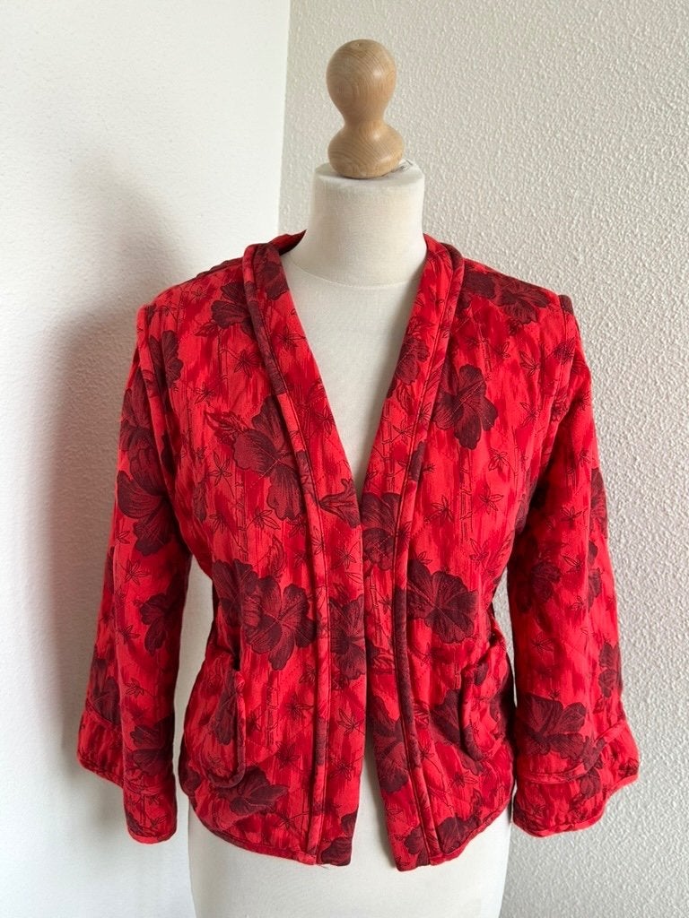 King Louie maat 42 Kimono jacket quilted rood 3165, Maat 42/44 (L), Ophalen of Verzenden, Zo goed als nieuw, King Louie