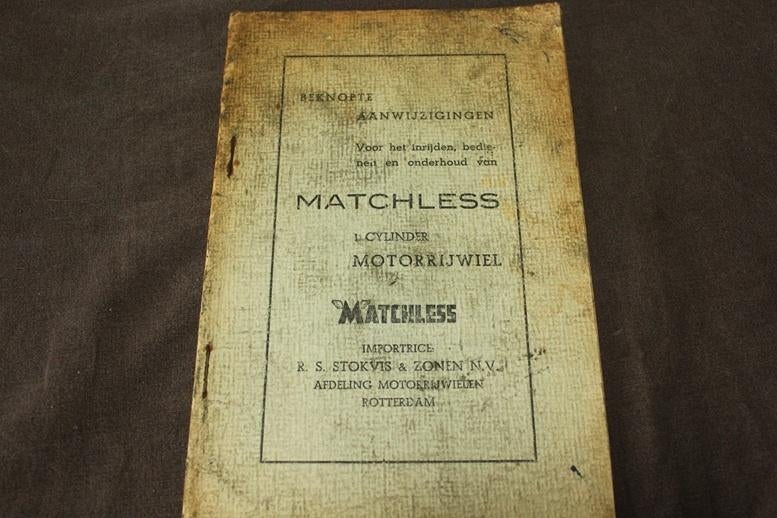 Matchless 1 cilinder  motorrijwiel instructie boekje, Motoren, Handleidingen en Instructieboekjes, Overige merken, Ophalen of Verzenden