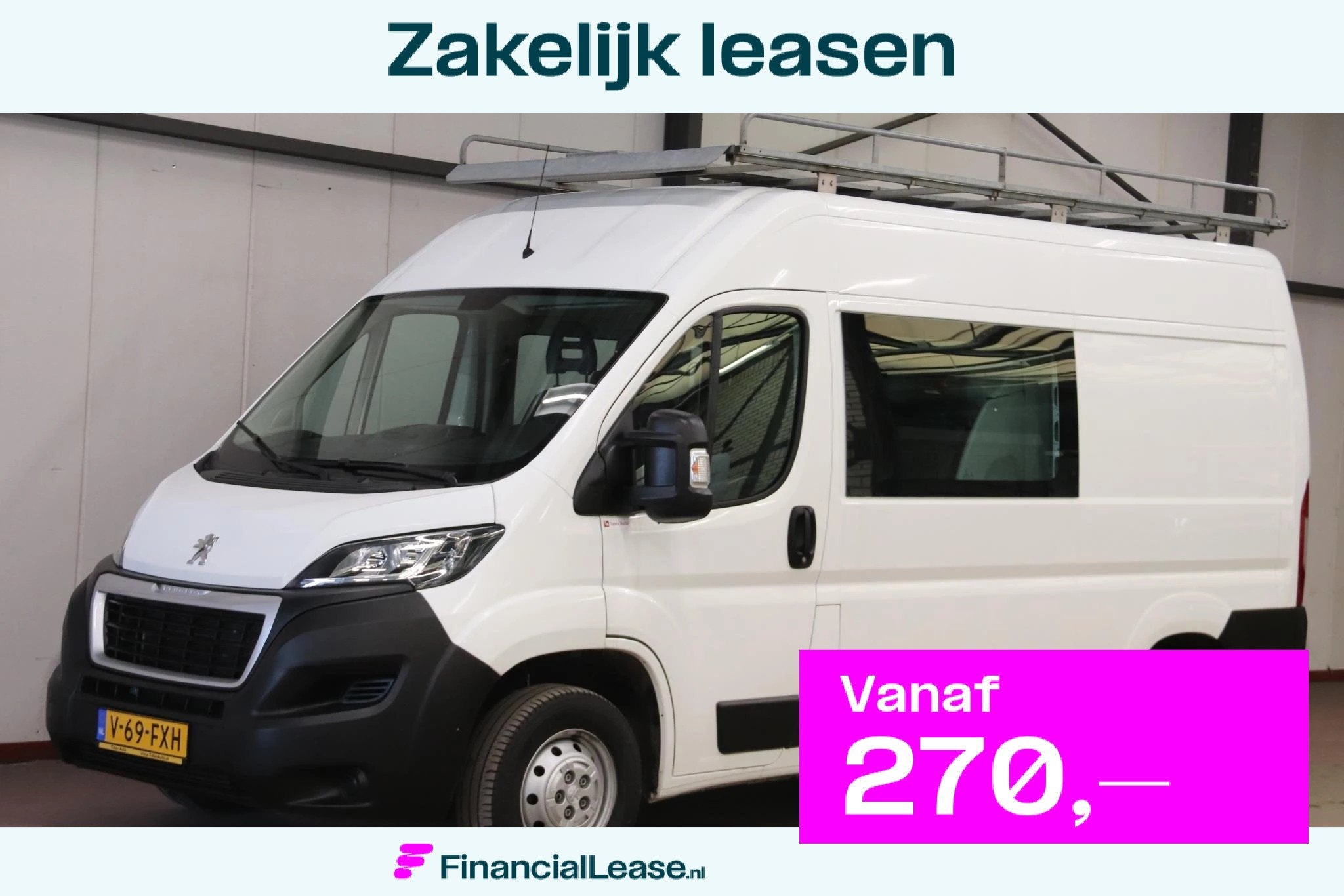 Peugeot Boxer L2H2 DUBBEL CABINE 7 personen IMPERIAAL Peugeo, Voorwielaandrijving, Stof, Gebruikt, Euro 6
