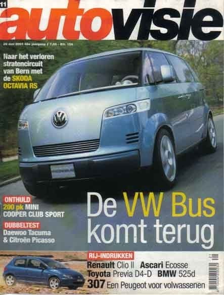 Autovisie 11 2001 : Skoda Octavia RS - Renault Clio - Jaguar, Ophalen of Verzenden, Gelezen, Algemeen