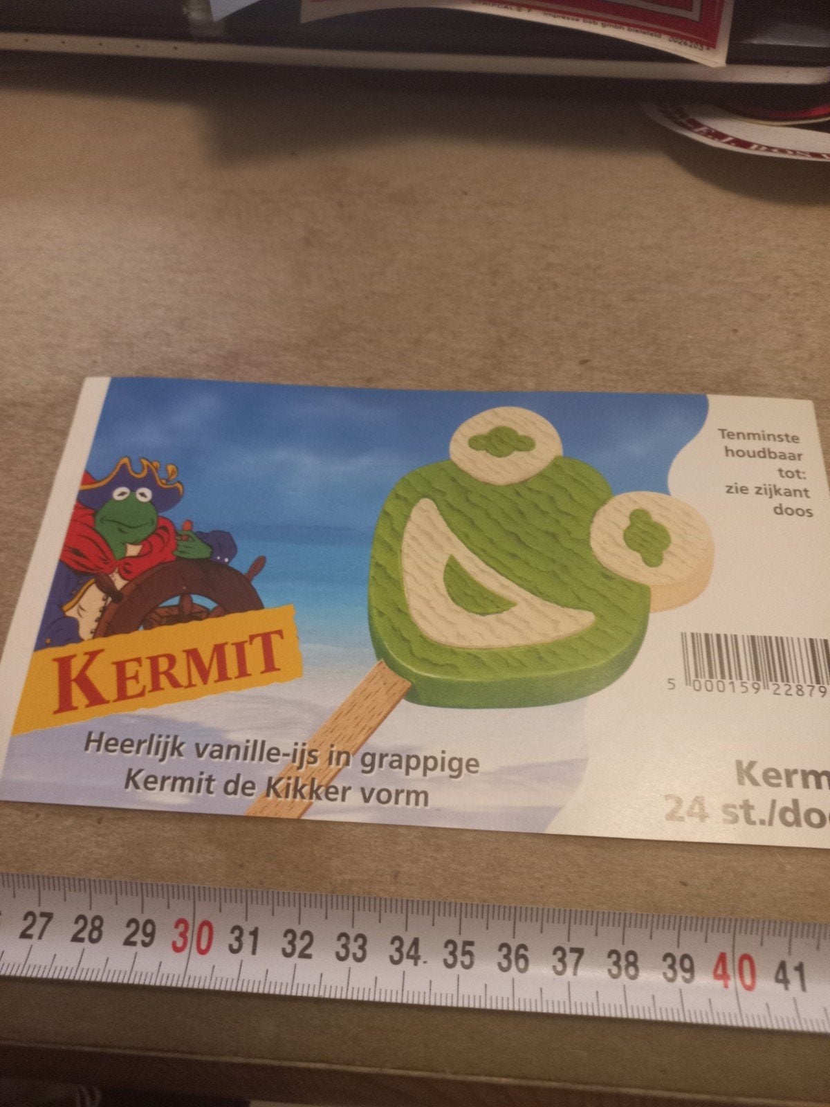 Kermit de Kikker ijsjes reclamesticker, Ophalen of Verzenden