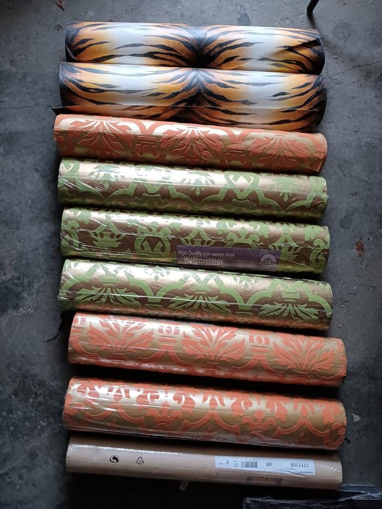 Diverse rollen behang - Nieuw en ongebruikt, Ophalen of Verzenden, 75 m² of meer, Groen