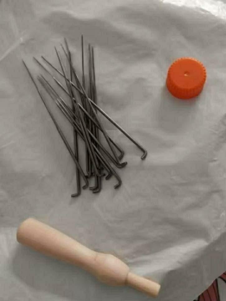Naaldvilten naalden probeerset handvat met 15 naalden, Ophalen of Verzenden, Nieuw