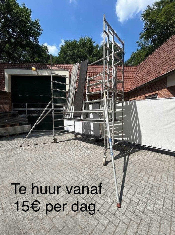 (Rol)steiger 10,2m werkhoogte, Doe-het-zelf en Verbouw, Ophalen, Gebruikt, Rolsteiger of Kamersteiger, 5 meter of hoger