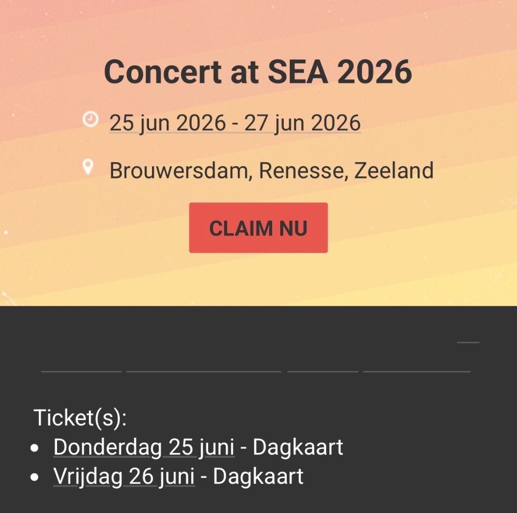 CAS 2026 do + vrij ticket (25&26 juni), Tickets en Kaartjes, Eén persoon, Juni, Levenslied