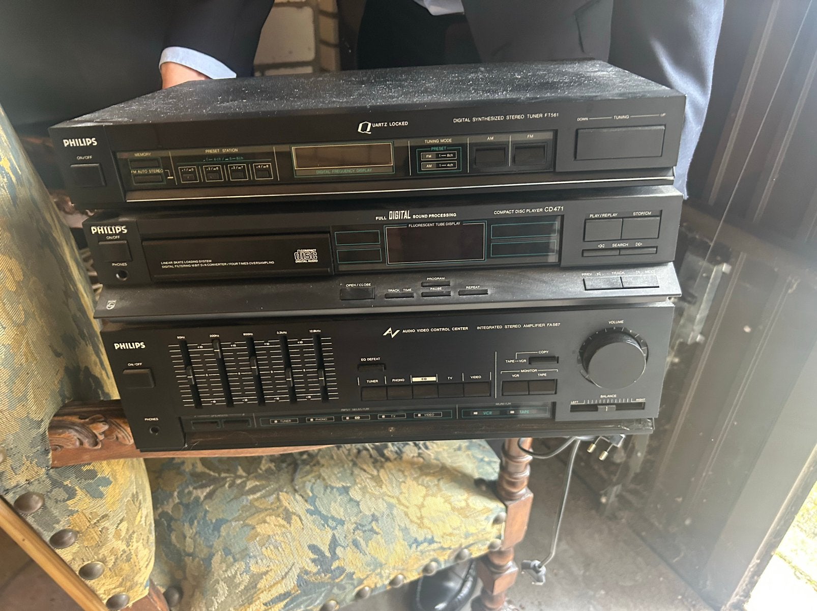 Philips Stereo Installatie - Vintage Audio Set met boxen, Ophalen, Philips, Gebruikt, Cassettedeck
