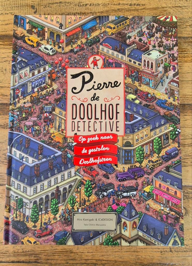 Pierre de Doolhof Detective: Zoekboek voor jong en oud, Boeken, Ophalen of Verzenden, Zo goed als nieuw, Hiro Kamigaki & IC4DESIGN