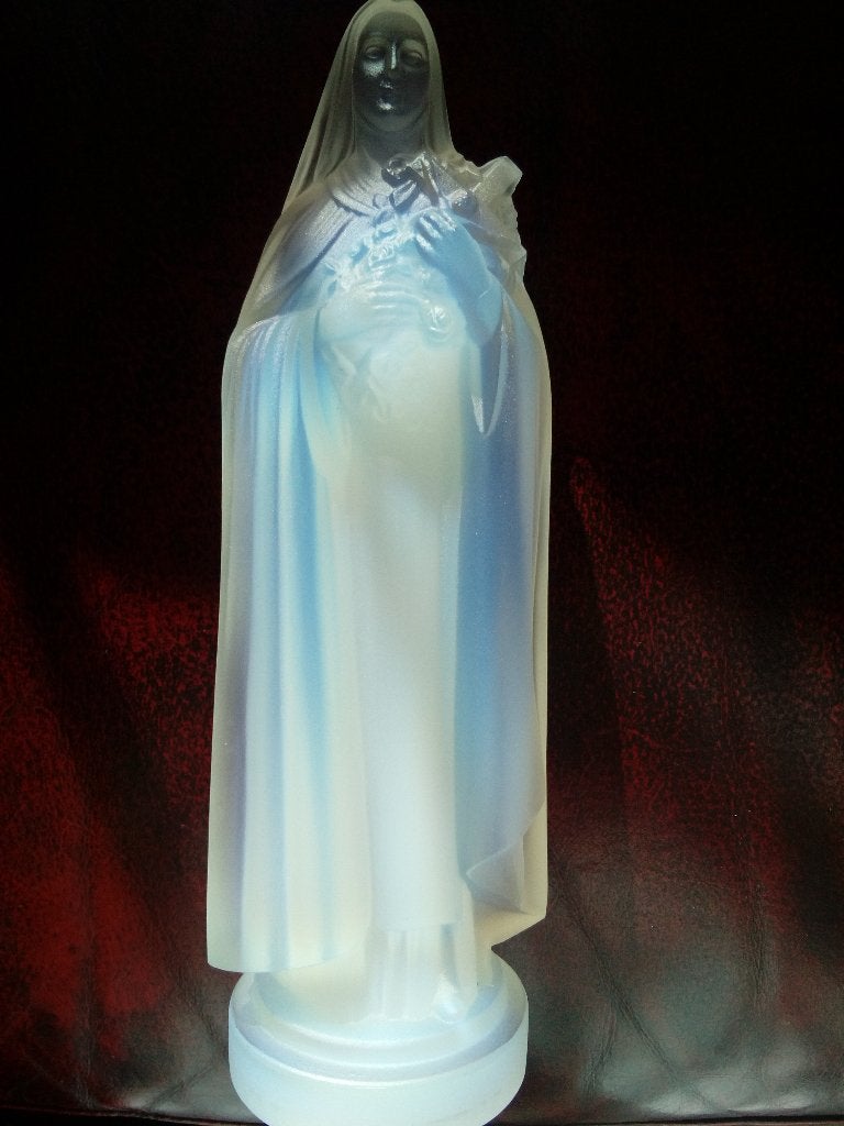 Etling madonna theresa van lisieux opalescence glas 1935., Antiek en Kunst, Ophalen