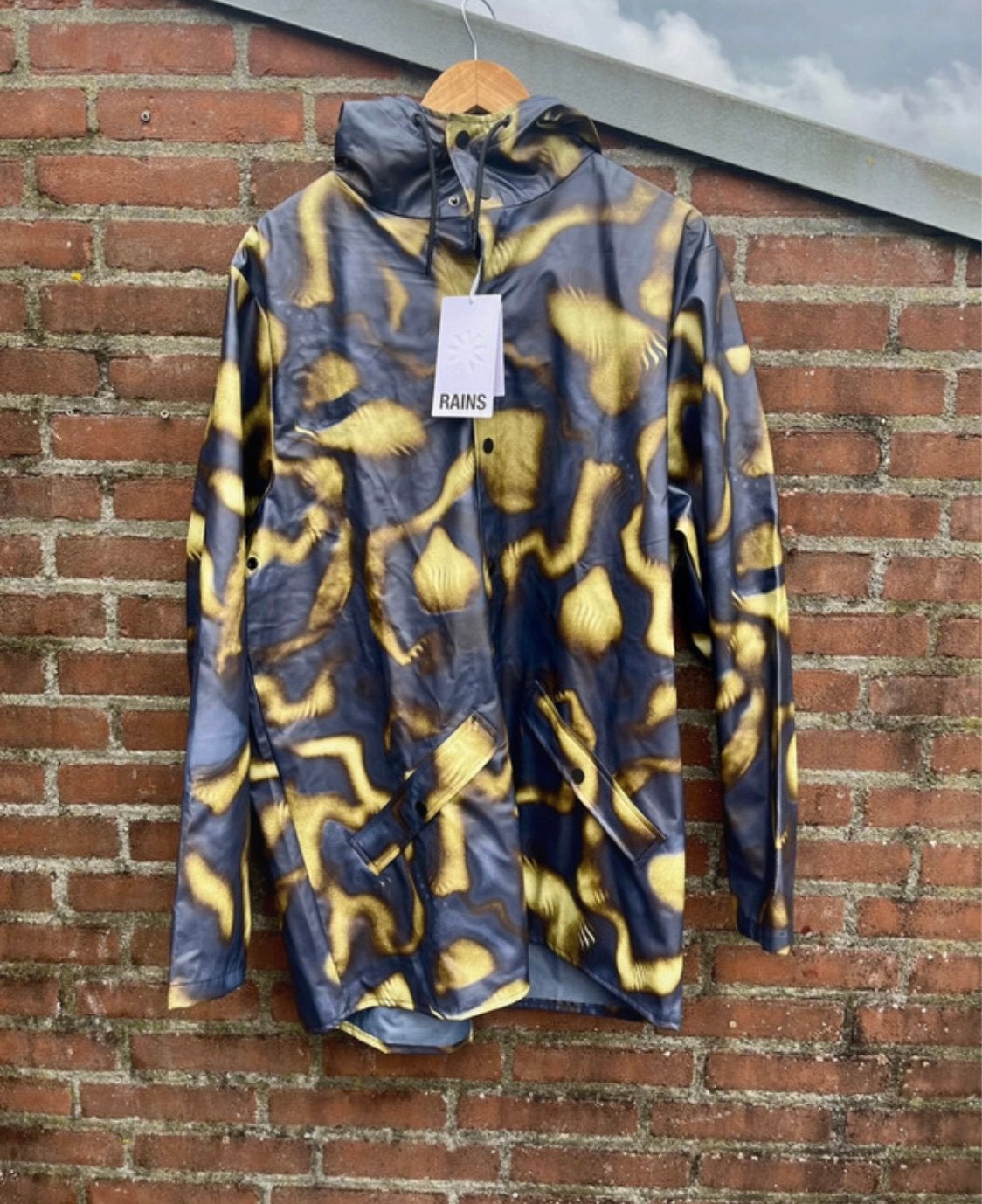 Rains w3 morph regenjas raincoat xl camouflage, Verzenden, Nieuw, Maat 56/58 (XL), Blauw