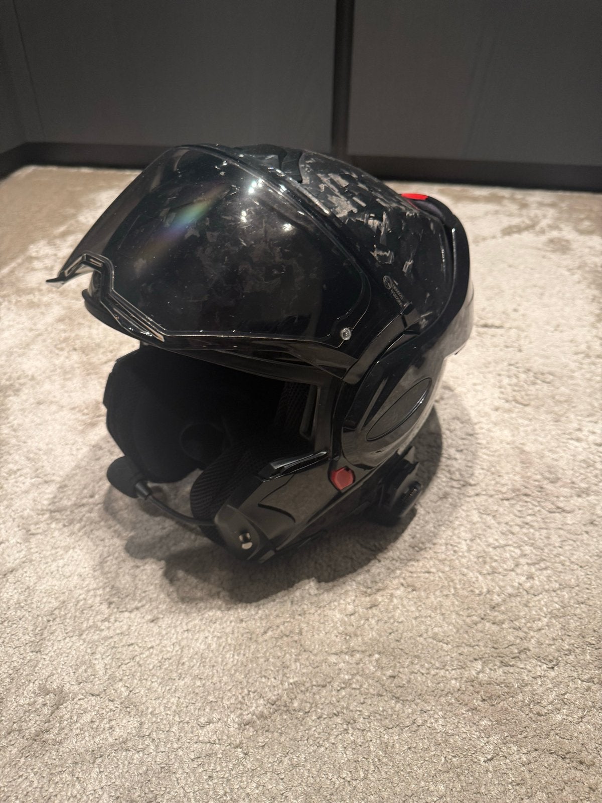Scorpion EXO-TECH Carbon Systeemhelm Maat M, Motoren, Ophalen of Verzenden, Tweedehands, Heren, Overige typen