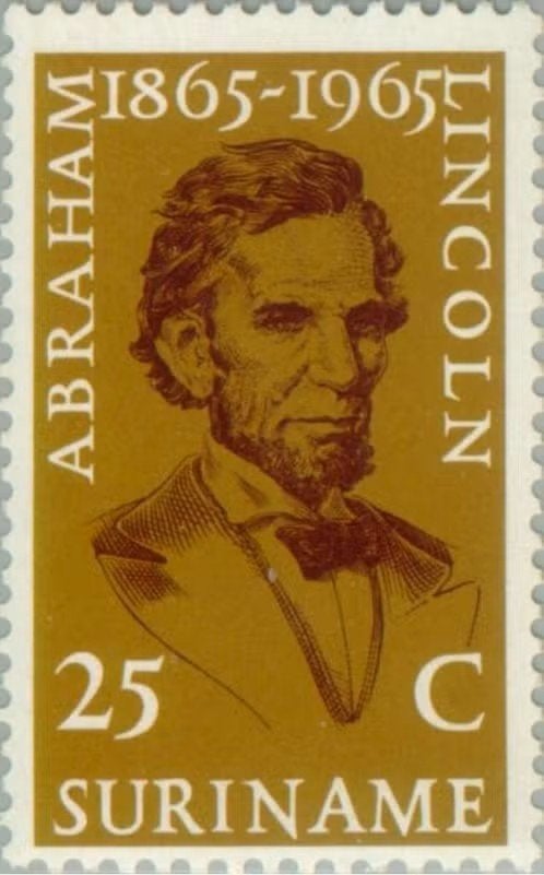 Suriname 1965 - nvph 424 - Abraham Lincoln, Verzenden, Postfris