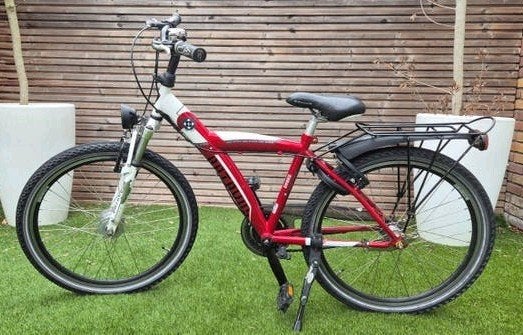 Batavus Snake 24 inch - Rood wit, Ophalen, 20 inch of meer, Gebruikt, Batavus