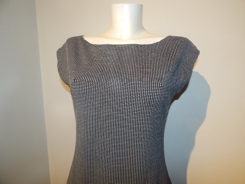 Pain de Sucre stretch jurk zwart wit mooie kwaliteit L, Maat 42/44 (L), Pain de sucre, Zo goed als nieuw, Boven de knie