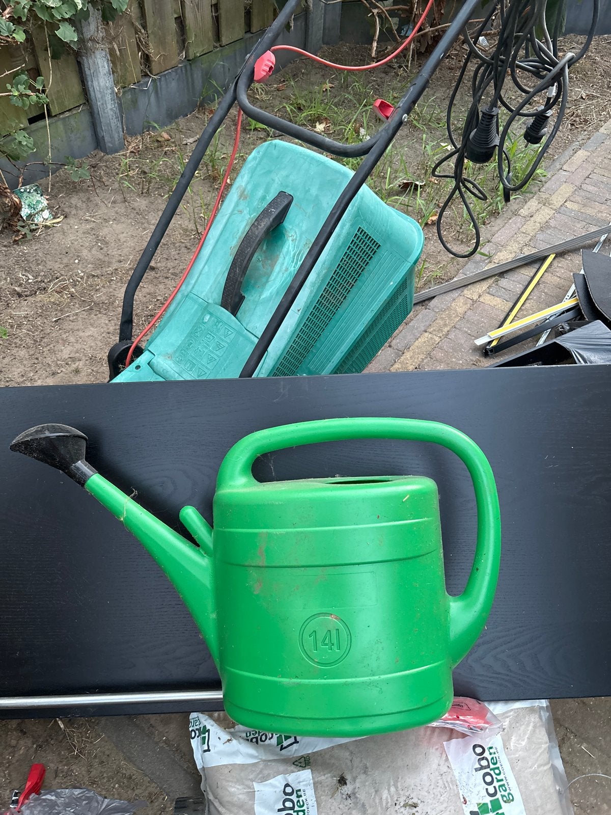 Groene gieter 14L, Ophalen, Gebruikt, Kunststof