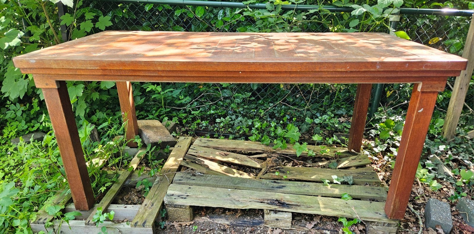 Houten tuintafel, Ophalen, Gebruikt, Rechthoekig, Hout