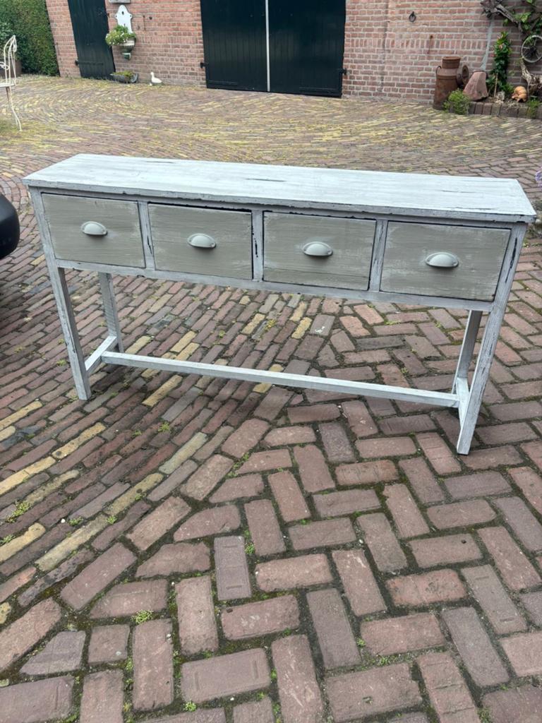 Sidetable brocant 137 breed, Ophalen, Gebruikt, 100 tot 150 cm, 25 tot 50 cm