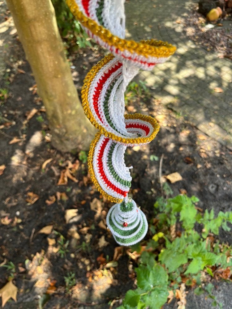Windspinner Kerst kerstboom wit goud groen rood, Meerkleurig, Overige stijlen, P Gillisstr, Nieuw
