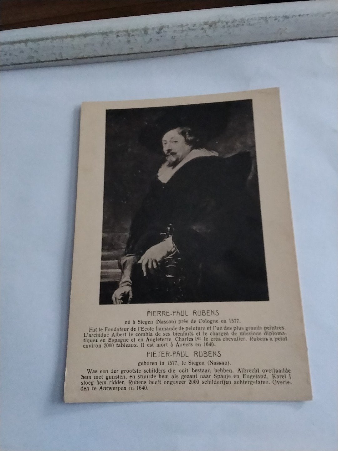 Oude prent van Pierre-Paul Rubens, Verzamelen, Ophalen of Verzenden, 1940 tot 1960