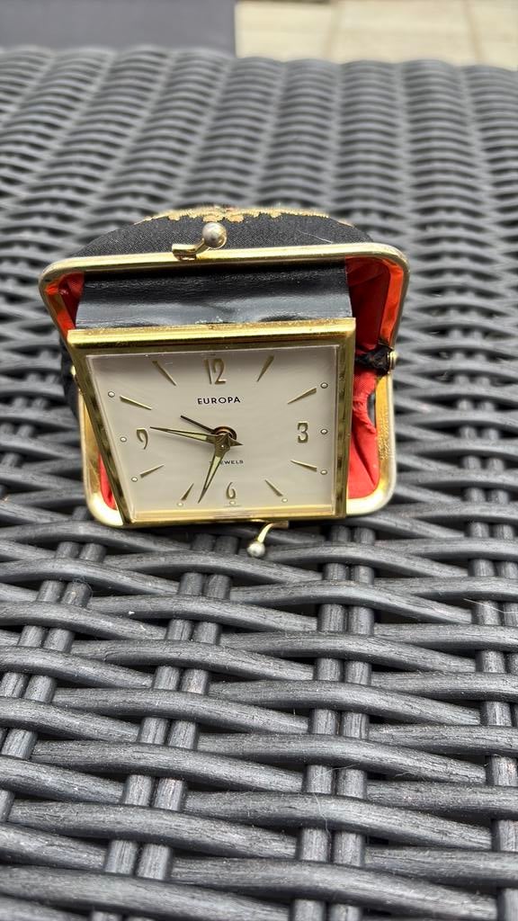 Vintage Europa 2 jewels klokje in bewerkte portemonnee, Ophalen of Verzenden