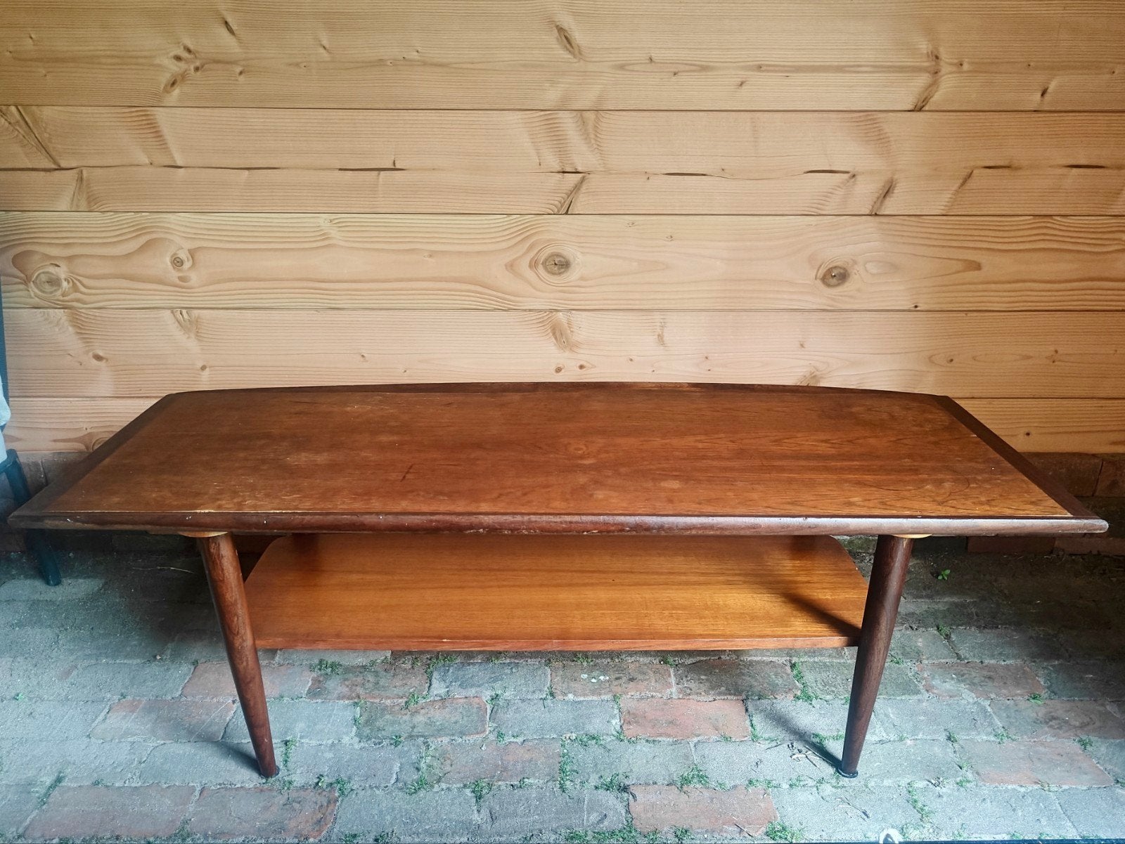Salon tafel mid century modern Deens Scandinavisch opknapper, Huis en Inrichting, Tafels | Salontafels, Gebruikt, 100 tot 150 cm