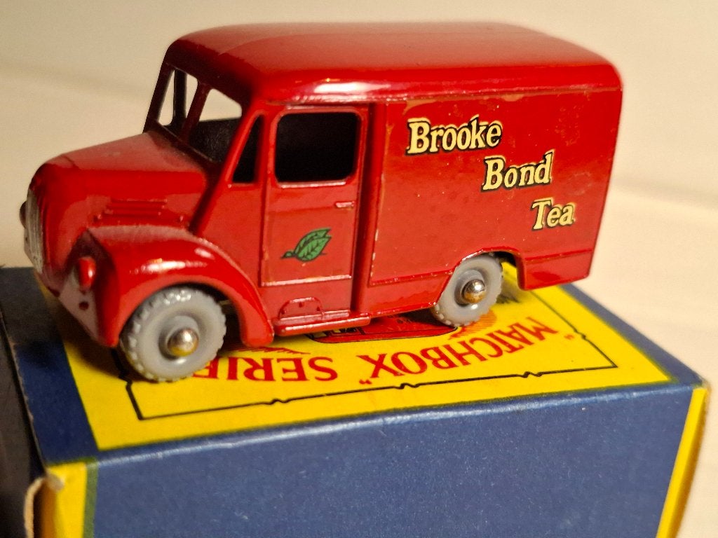 Matchbox Lesney # 47 A Trojan Van Brooke Bond tGPW in B box, Verzenden, Gebruikt, Auto