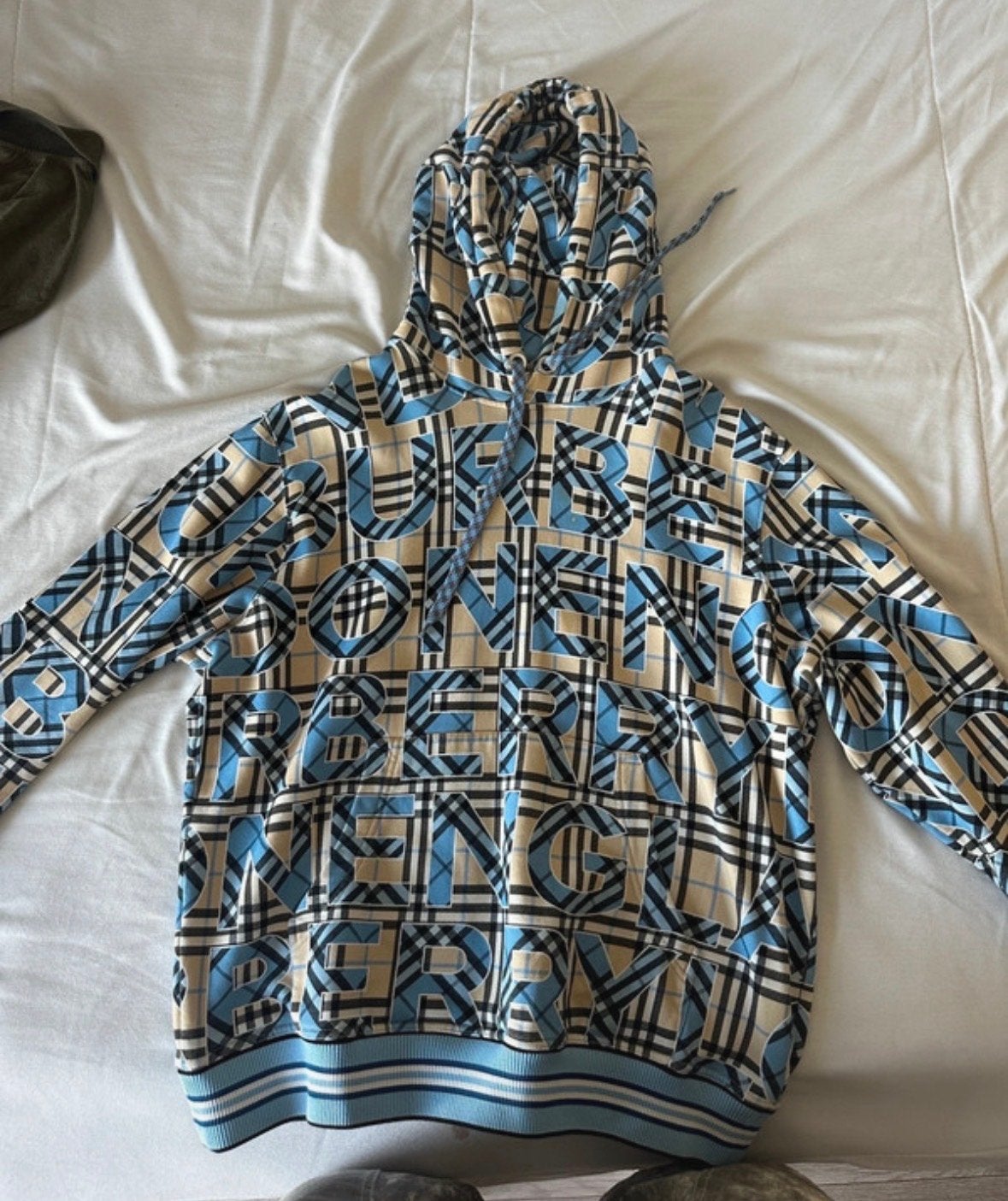 Burberry Hoodie met Monogram en Ruitpatroon, Kleding | Heren, Truien en Vesten, Ophalen of Verzenden, Zo goed als nieuw, Maat 48/50 (M)