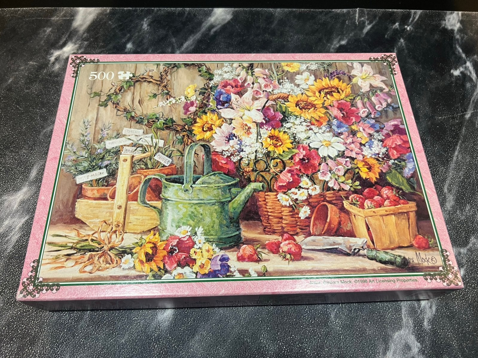 Jumbo puzzel 500 stukjes Barbara Mock op de tuintafel, Ophalen of Verzenden, 500 t/m 1500 stukjes, Zo goed als nieuw