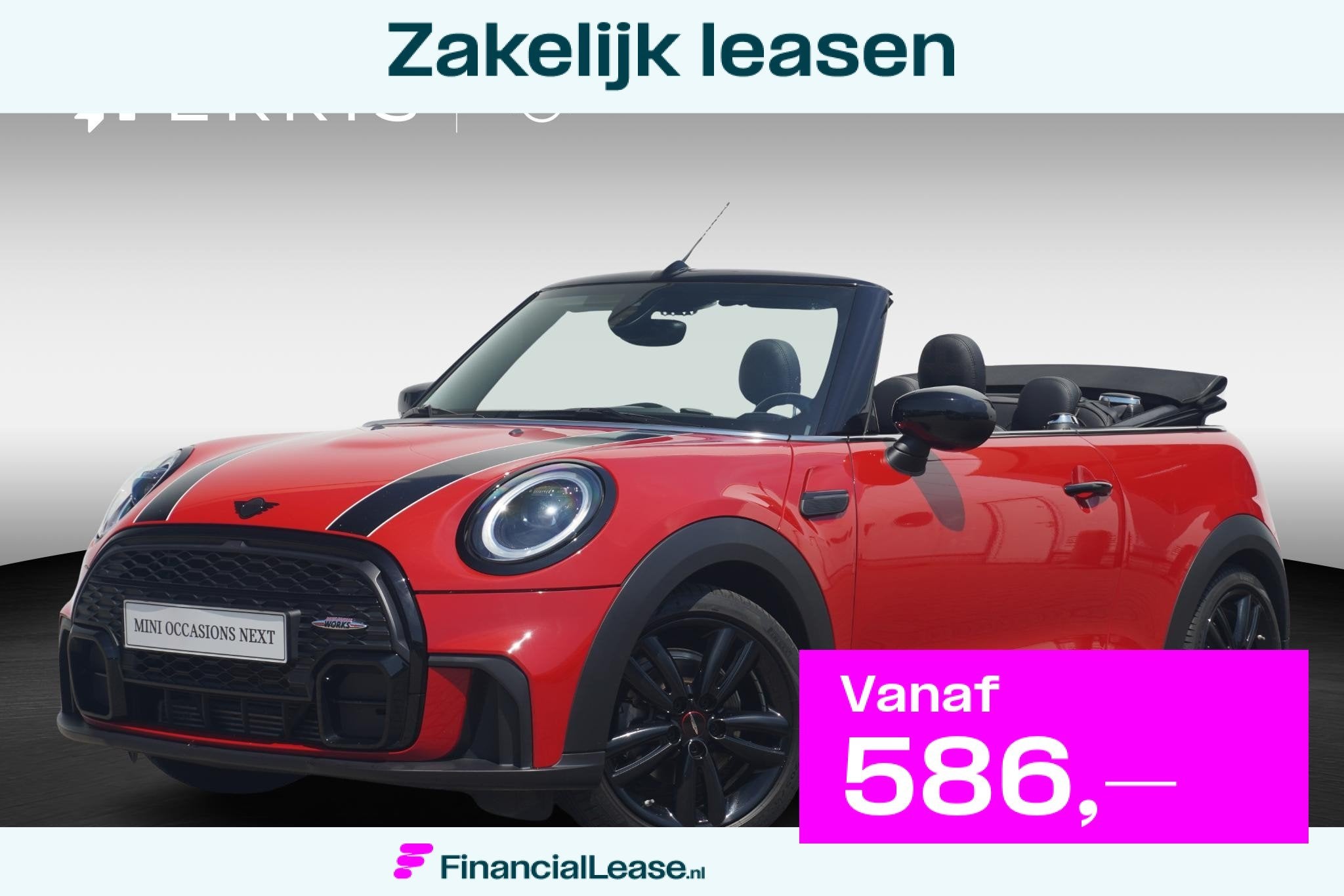 MINI Cabrio Cooper C | John Cooper Works Pakket | Comfort Ac, Gebruikt, 4 stoelen, Bedrijf, Automatische klimaatregeling