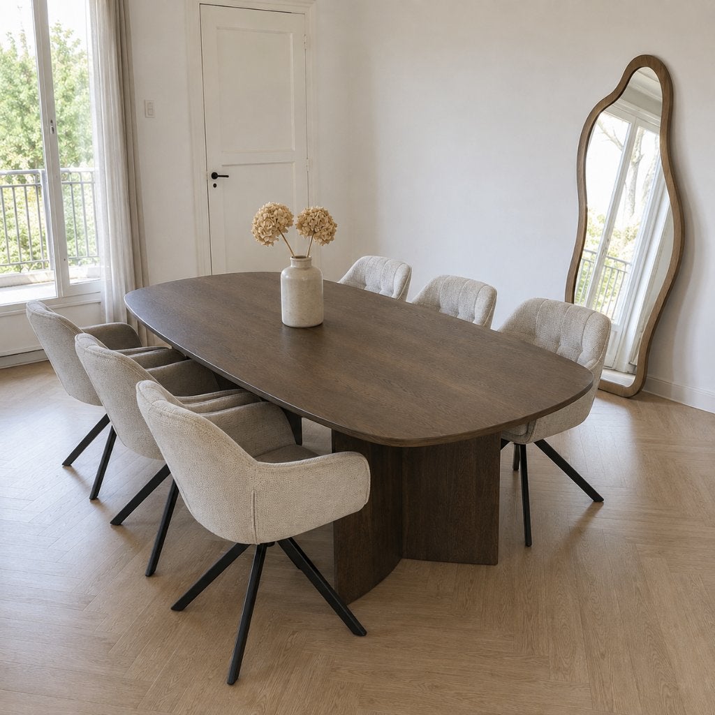 Nieuwe Draaibare Eetkamerstoelen Beige | OUTLET, Overige kleuren, Nieuw, Ophalen of Verzenden, Vijf, Zes of meer stoelen