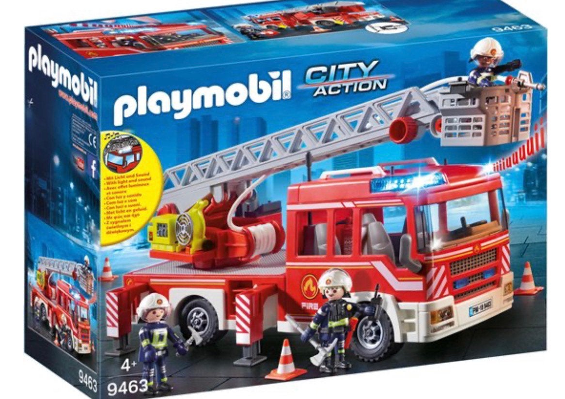 Playmobil brandweerauto/ ladderwagen, Kinderen en Baby's, Speelgoed | Playmobil, Ophalen, Zo goed als nieuw