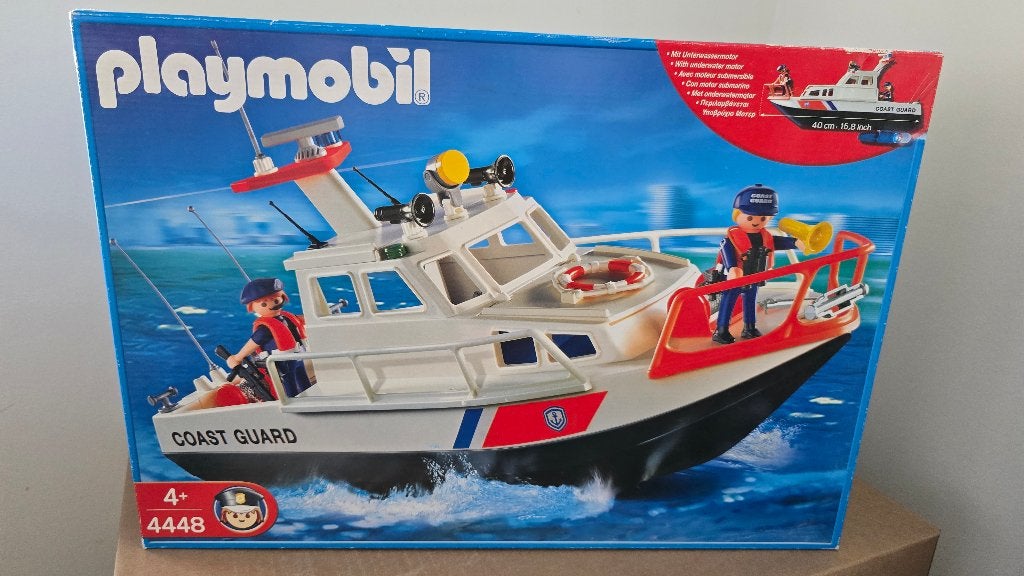 Playmobil 4448 Kustwacht boot met motor nieuw in doos, Complete set, Nieuw, Ophalen of Verzenden, Boot/Schip