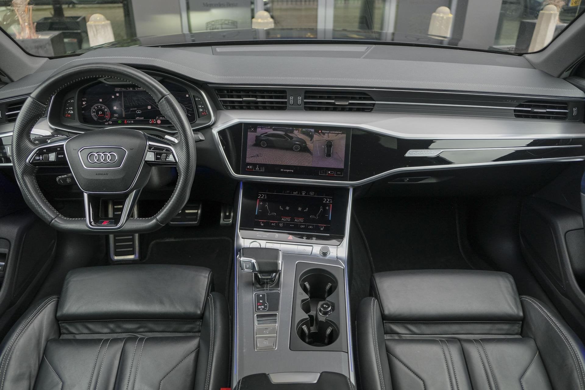 Audi A6 Limousine 55 TFSIe Competion 367pk Quattro Panoramad, Auto's, Automaat, Gebruikt, 4 cilinders, Zwart
