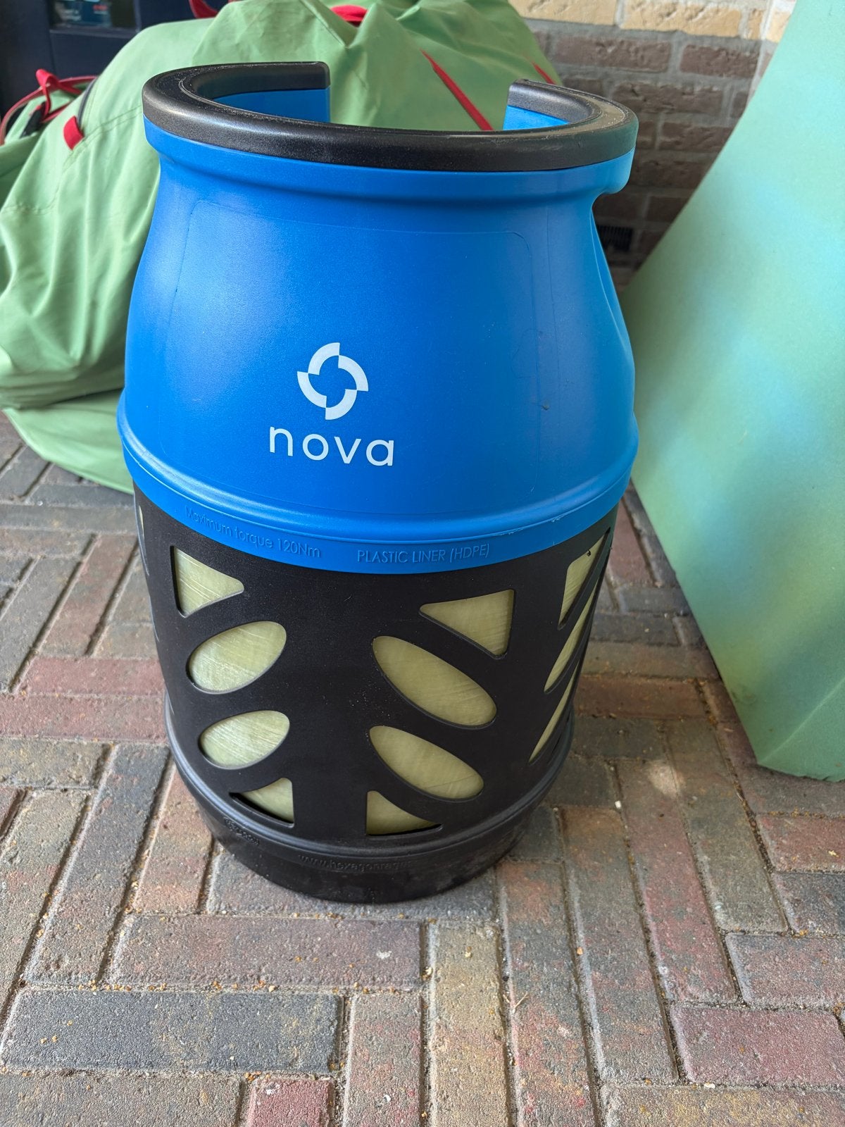 Nova gasfles 3/4 vol, Ophalen, Zo goed als nieuw