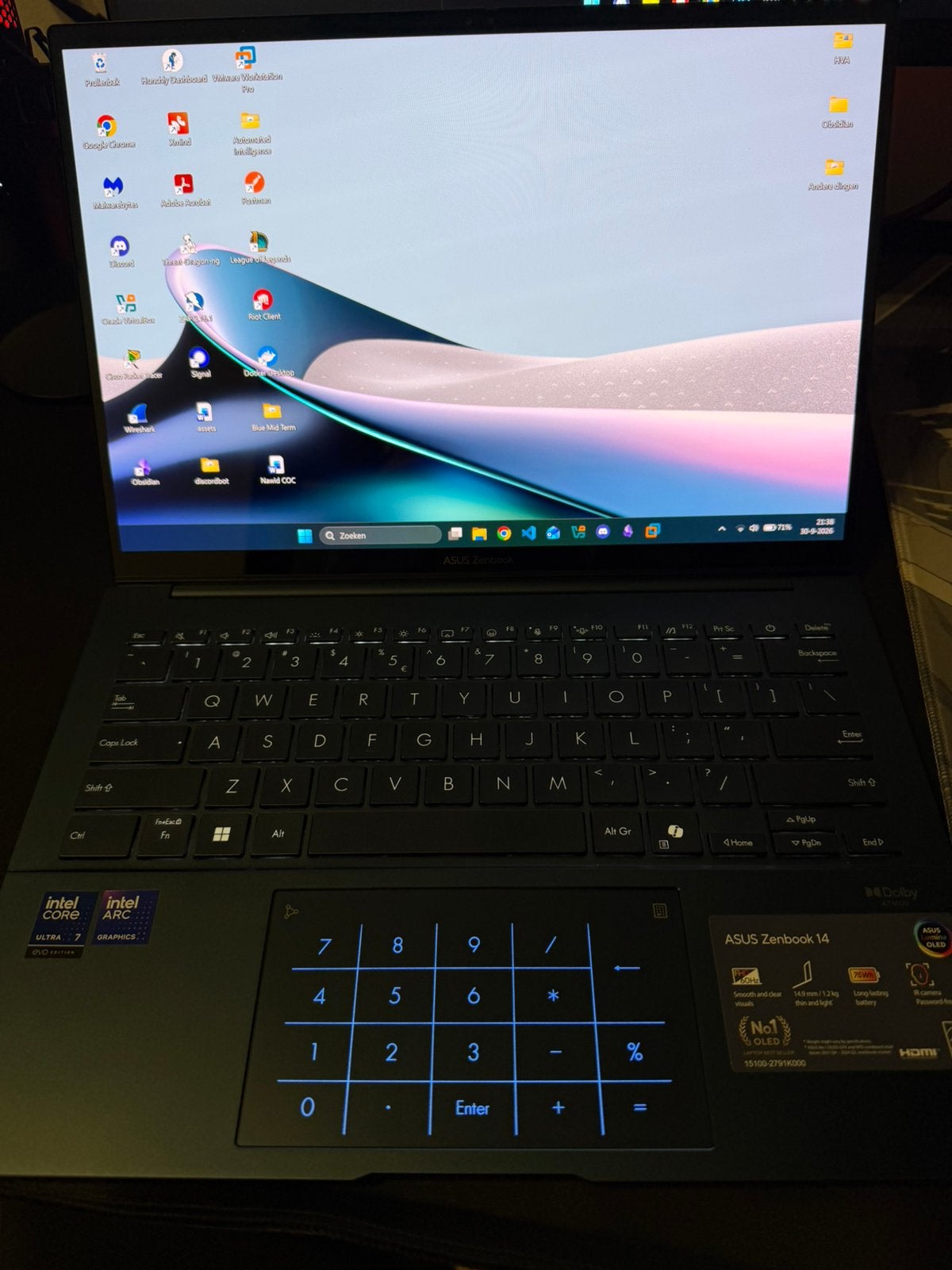 ASUS Zenbook 14 OLED UX3405CA, Ophalen, 32 GB, Zo goed als nieuw, SSD