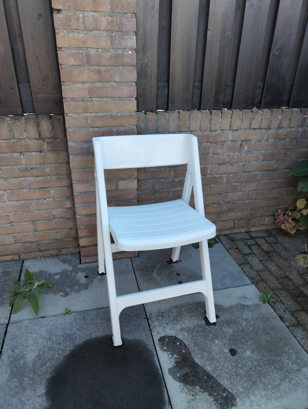 7 kunststof klapstoelen Flair, Ophalen, Gebruikt, Kunststof, Inklapbaar