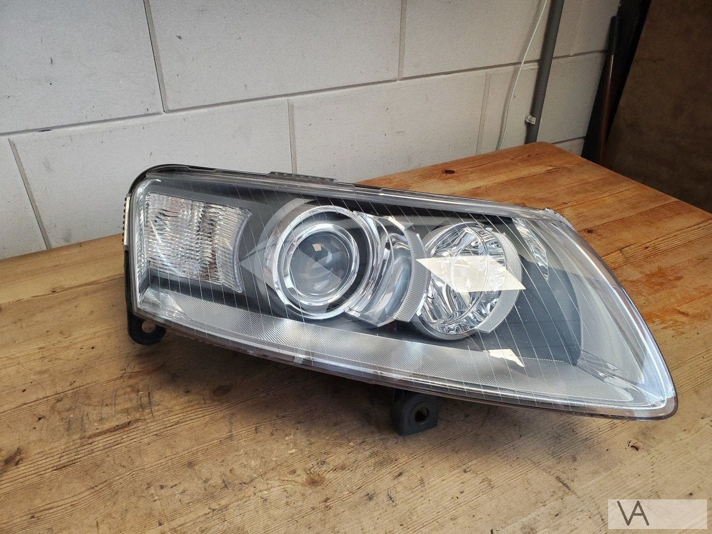 Audi A6 4f 2004 - 2009 xenon koplamp rechts met bochtlicht, Gebruikt, -, -, -