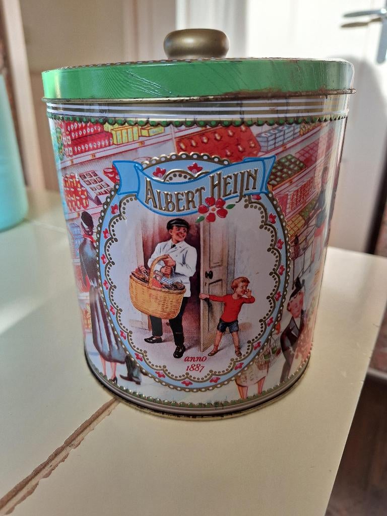 Albert Heijn bewaar blik, Ophalen of Verzenden, Zo goed als nieuw, Koek(jes), Overige merken