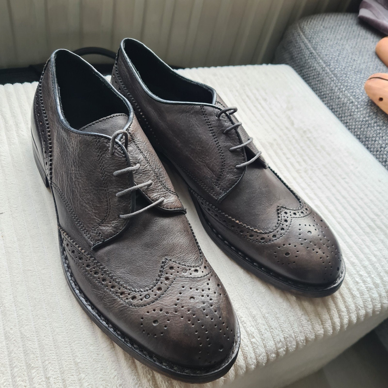Herenschoenen - Brogues - Maat 42 - Donkerbruin, Kleding | Heren, Ophalen of Verzenden, Nieuw, Bruin