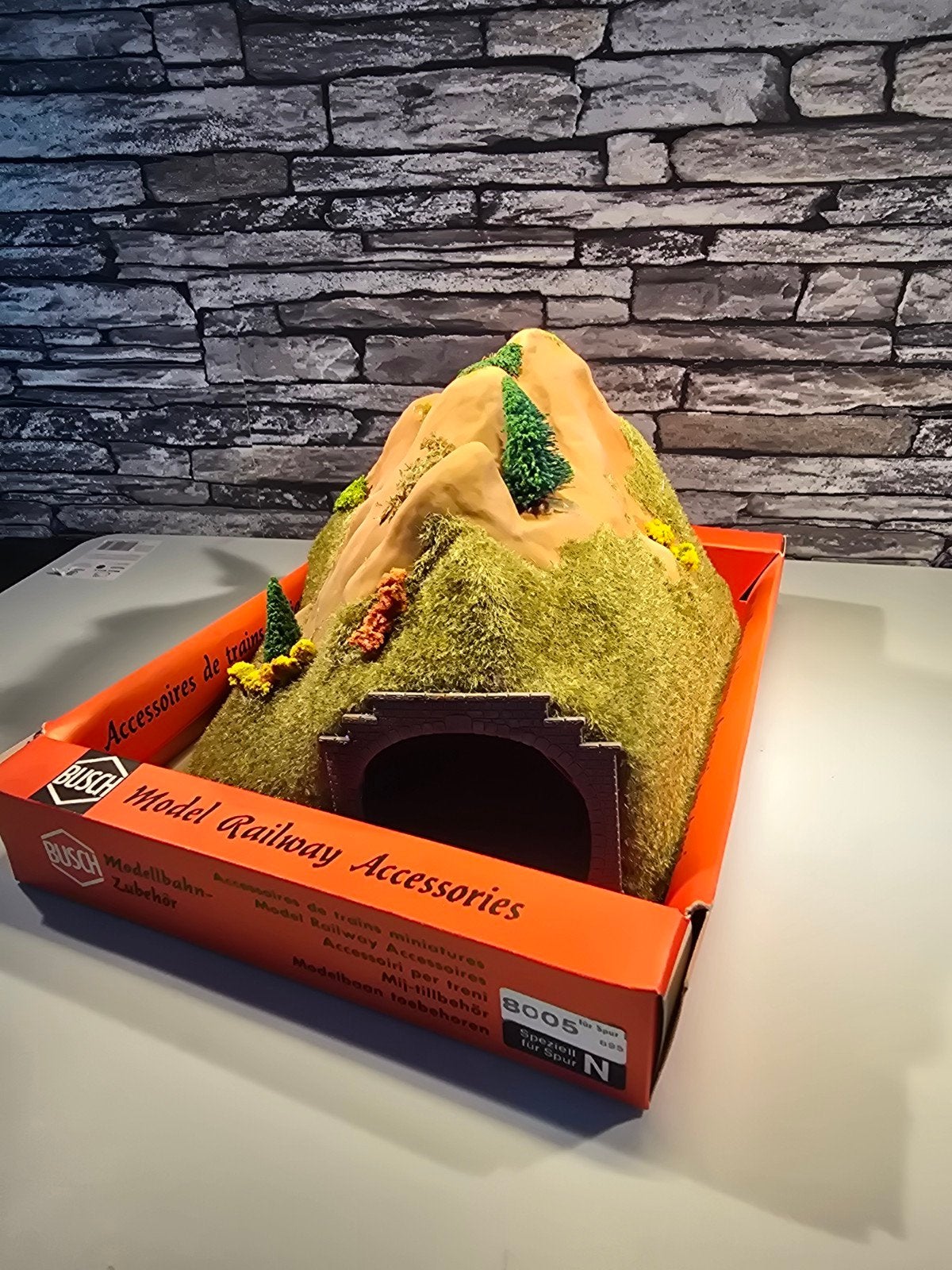 tunnel berg dubbelspoor busch N spoor trein 1:160, Ophalen of Verzenden, Zo goed als nieuw, Brug, Tunnel of Gebouw, Overige merken