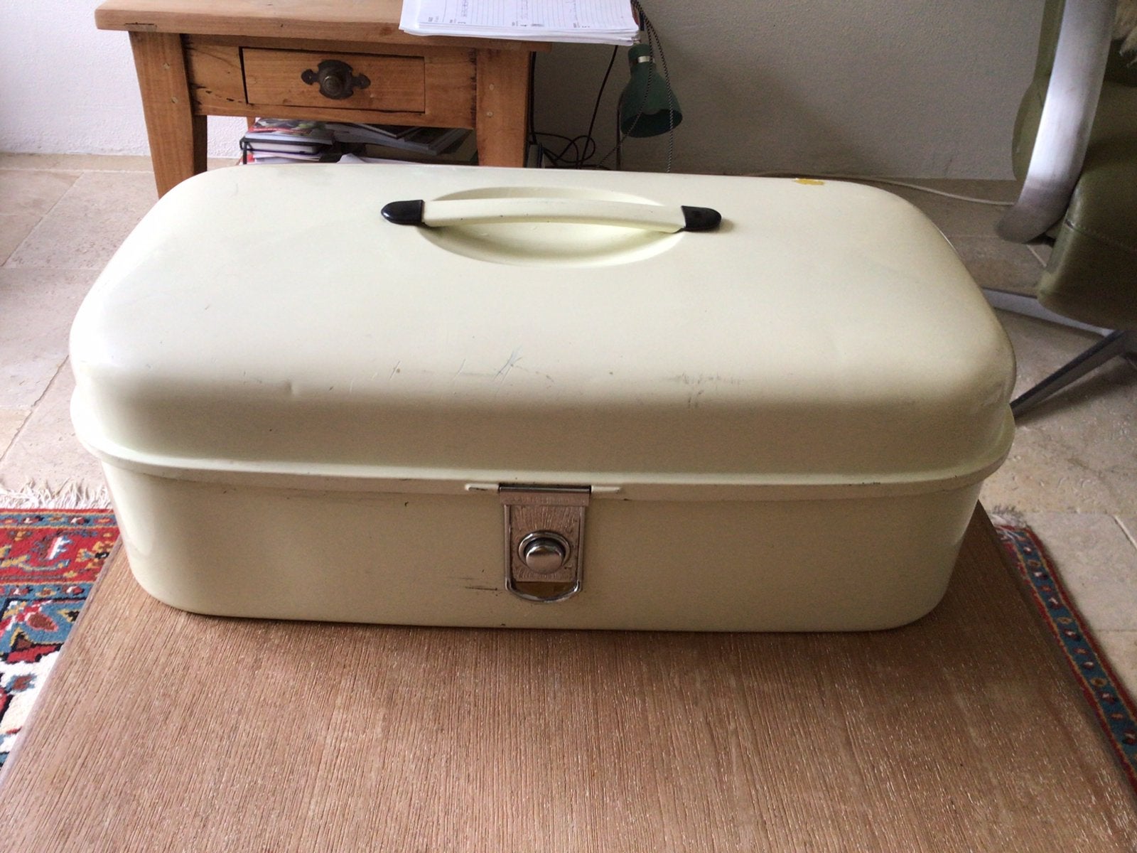 Brabantia oude broodtrommel, cremekleurig., Antiek en Kunst, Ophalen of Verzenden