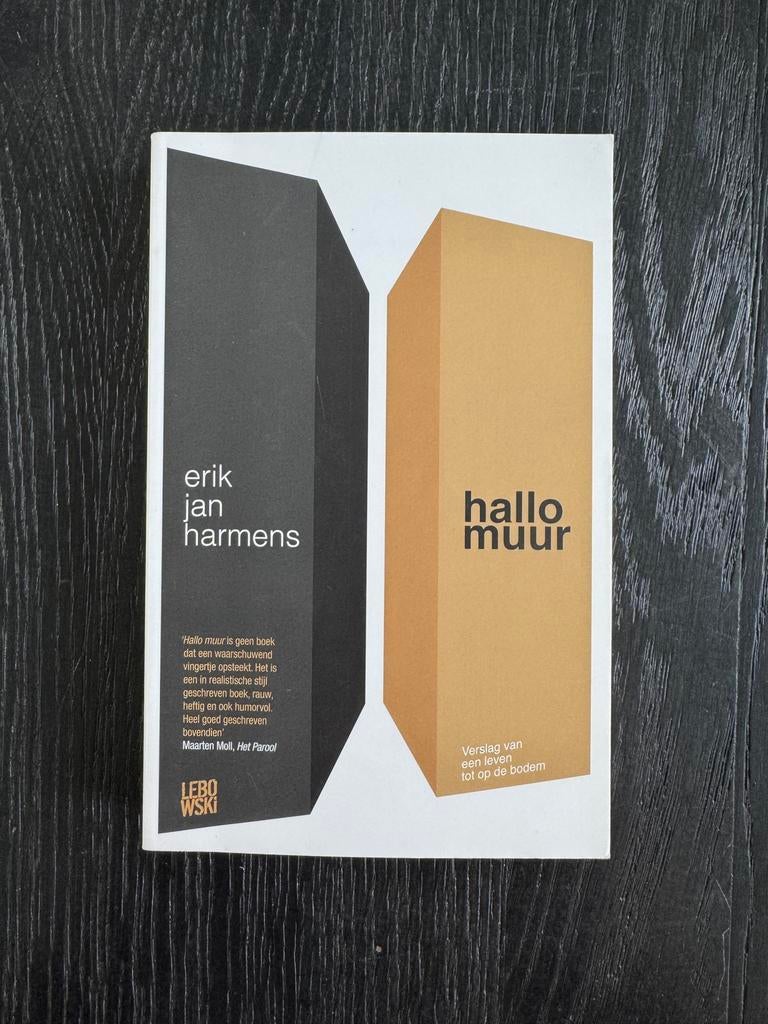 Erik Jan Harmens - Hallo, muur, Boeken, Romans, Zo goed als nieuw, Ophalen of Verzenden