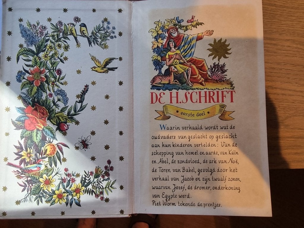 Kinderbijbel geïllustreerd door Piet Worm, Ophalen, Dr. J.A.E. van Dodewaard, Non-fictie, Zo goed als nieuw