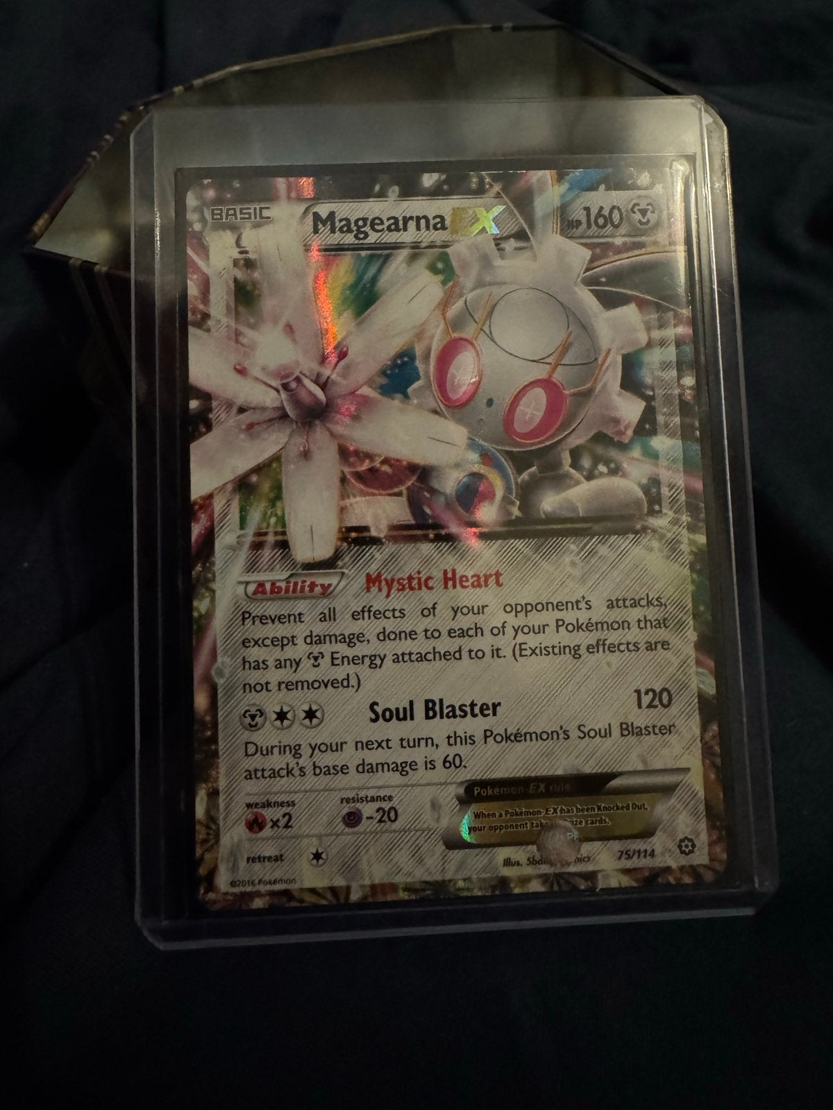 Magearna EX Pokémon kaart - Zo goed als nieuw, Ophalen of Verzenden, Zo goed als nieuw, Losse kaart, Foil
