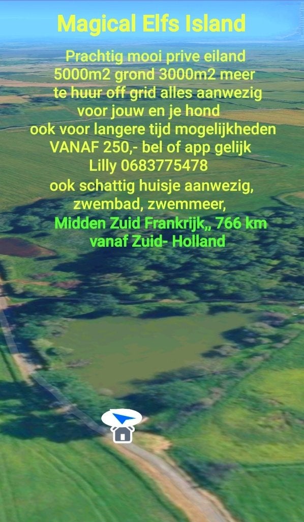 Mooi eigen Island 5000 land 3000m2 meer en huisje of grit,, Hobby en Vrije tijd, Overige Hobby en Vrije tijd, Ophalen, Zo goed als nieuw