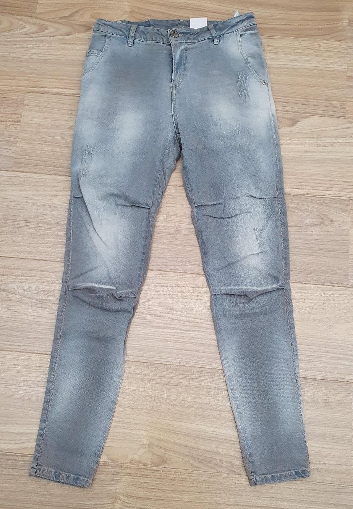 Maryley jeans spijkerbroek maat 38/M lichtgrijs zgan, Kleding | Dames, Spijkerbroeken en Jeans, Ophalen of Verzenden, Zo goed als nieuw
