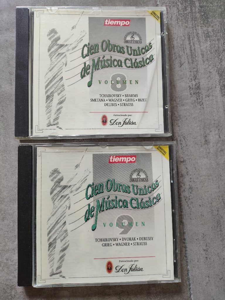 2 cd's Cien Obras Unicas de Musica Clasica volume 8 en 9, Ophalen of Verzenden, Zo goed als nieuw