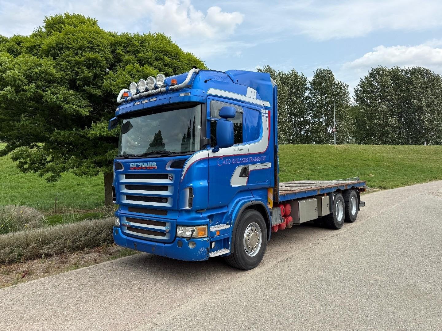 Scania R 580 LB6X4 HNB Handgeschakeld 6x4 full air VH1042, Auto's, Vrachtwagens, 579 pk, Achterwielaandrijving, Bedrijf, 2 stoelen