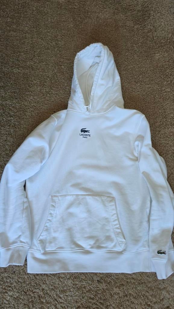 Witte Lacoste Hoodie Maat M, Maat 48/50 (M), Ophalen of Verzenden, Zo goed als nieuw, Wit