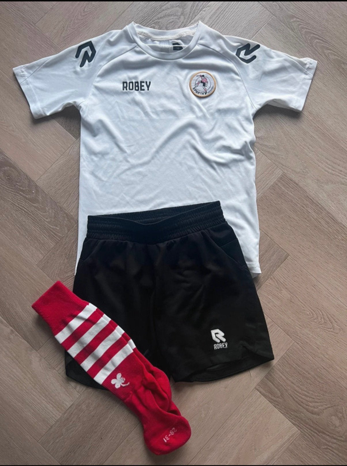 Robey - Sparta - voetbaltenue - maat 140, Maat XS of kleiner, Ophalen of Verzenden, Gebruikt, Set