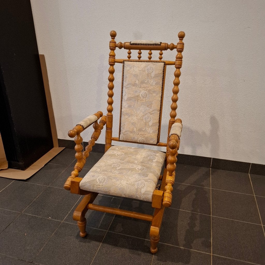 prachtige Vintage schommelstoel, Huis en Inrichting, Stoelen, Ophalen, Gebruikt, Overige kleuren, Stof